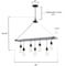 Westinghouse Chandelier 60W 7Lght Elway, Antique Ash, Matte, Brushed Gun Metal Accents 6116400 - alternate 7